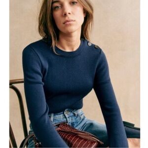 Sezane Matthis Jumper Blue Small